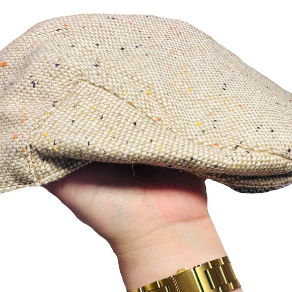 SOLD: Men’s Wool Blend British Tan Pull-on Cap Hat - Country Gentleman Medium - Picture 3 of 7